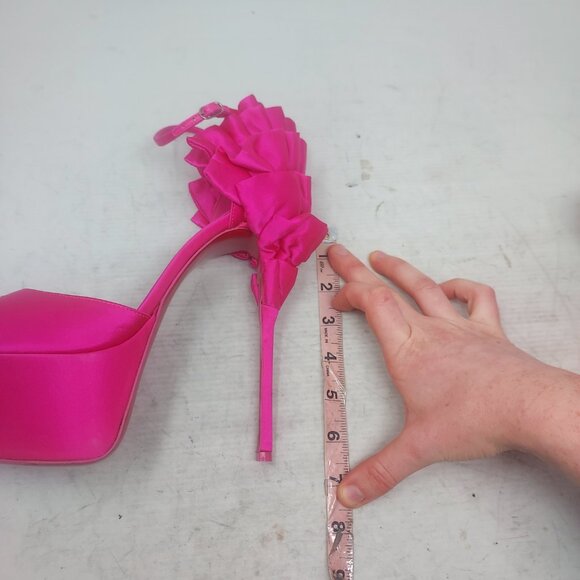 CHRISTIAN LOUBOUTIN Pink Maria Frou Alta Satin Platform Pump Shoe - Picture 14 of 14